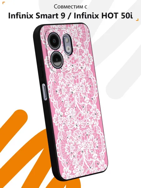 Мобилиус Чехол на Infinix Smart 9 Infinix HOT 50i принт Кружево