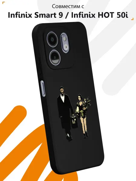 Мобилиус Чехол на Infinix Smart 9 Infinix HOT 50i с принтом Леон