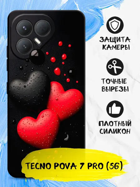 Joker Mobile Чехол для Tecno POVA 7 Pro (5G) черный с картинкой