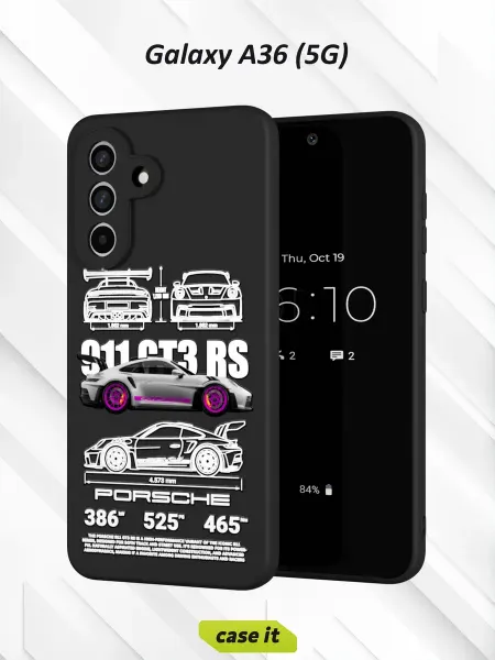 Case it Чехол на Samsung A36 (5G)с принтом Porsche 911
