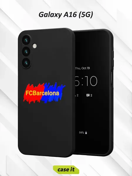 Case it Чехол на Samsung A16 (5G) с принтом надпись FC Barcelona