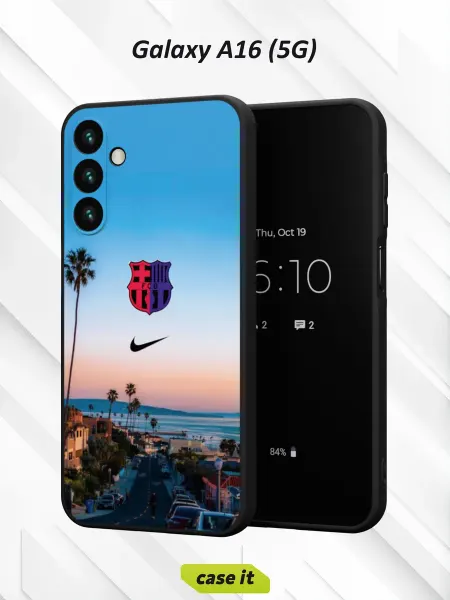 Case it Чехол на Samsung A16 (5G) с принтом Барселона и логотип Nike