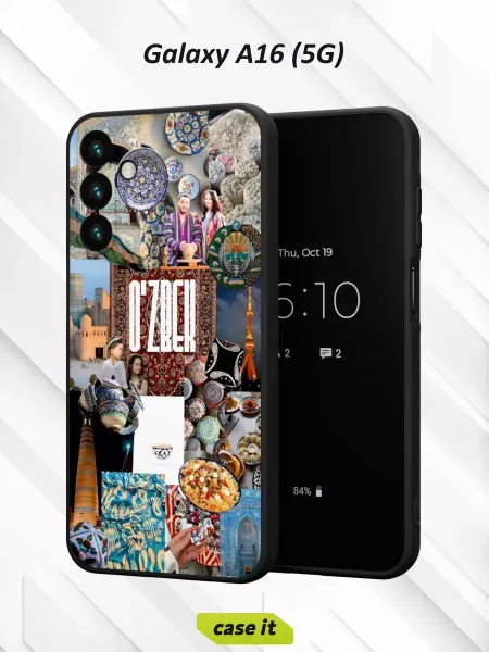 Case it Чехол на Samsung A16 (5G)с принтом O'ZBEK