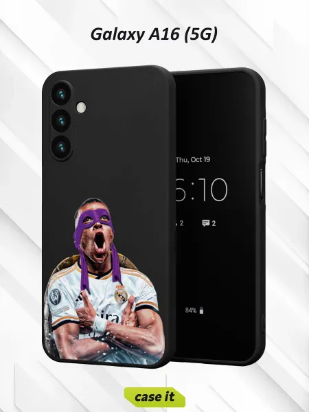 Case it Чехол на Samsung A16 (5G) с принтом Удивленный Килиан Мбаппе