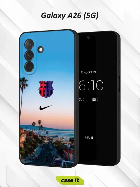 Case it Чехол на Samsung A26 (5G) с принтом Барселона и логотип Nike