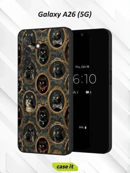 Case it Чехол на Samsung A26 (5G)с принтом Портреты кошек