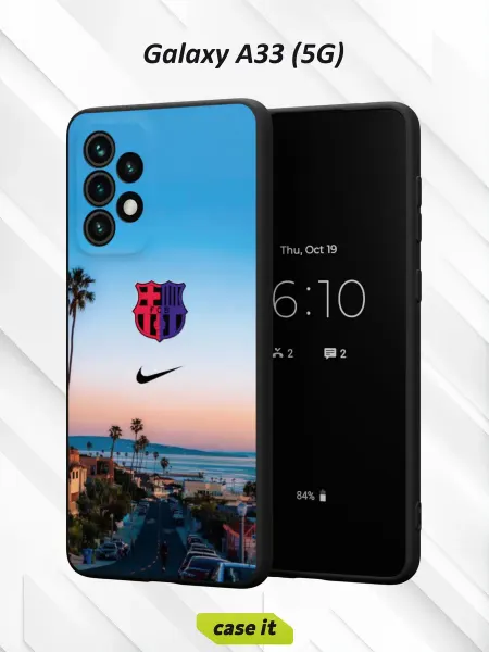 Case it Чехол на Samsung A33 5G с принтом Барселона и логотип Nike
