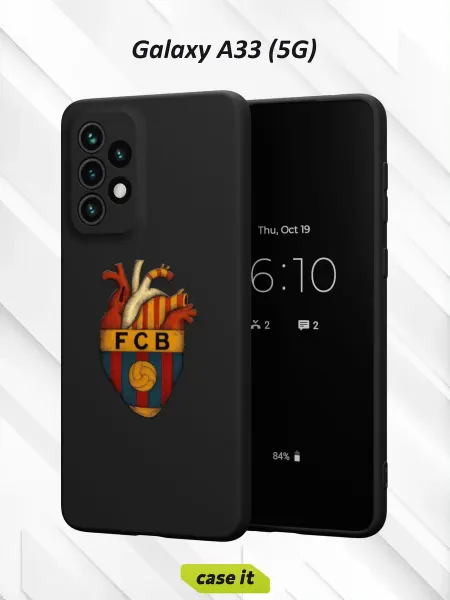 Case it Чехол на Samsung A33 5G с принтом Барселона сердце