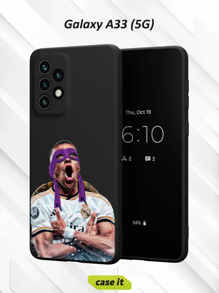 Case it Чехол на Samsung A33 5G с принтом Удивленный Килиан Мбаппе