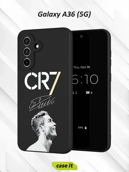 Case it Чехол на Samsung A36 (5G) с принтом CR7 и Криштиану Роналду