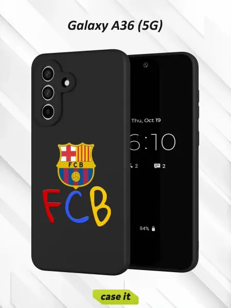 Case it Чехол на Samsung A36 (5G) с принтом аббревиатура FCB