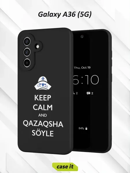 Case it Чехол на Samsung A36 (5G)с принтом Надпись