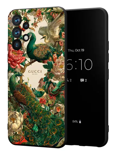 PBl store Чехол на Samsung A53 5G с принтом Павлин Gucci