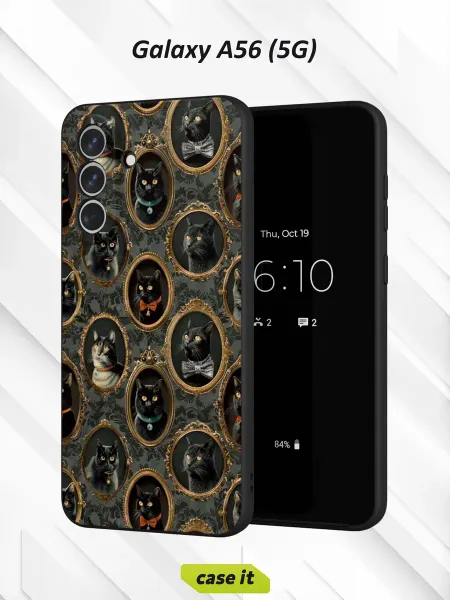 Case it Чехол на Samsung A56 (5G)с принтом Портреты кошек