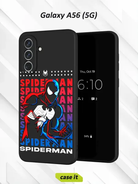 Case it Чехол на Samsung A56 (5G)с принтом Черный Человек-Паук
