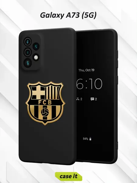 Case it Чехол на Samsung A73 5G с принтом Золотой вариант Барселоны