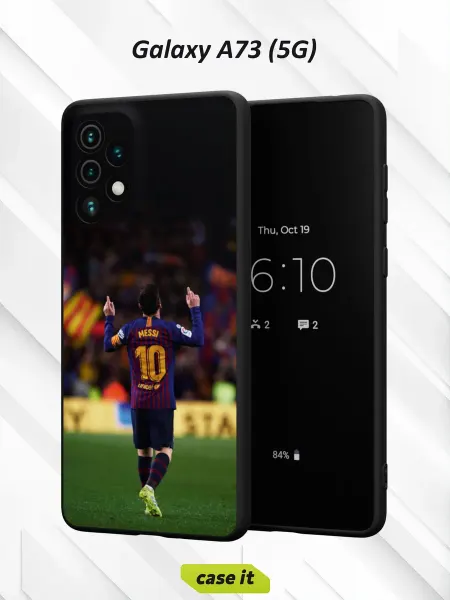 Case it Чехол на Samsung A73 5G с принтом Лионель Месси со спины