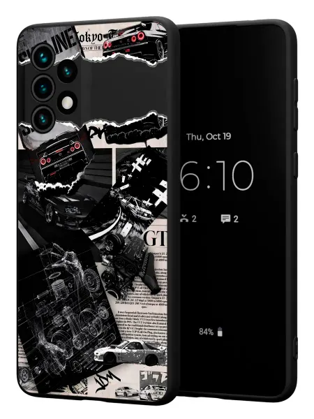 PBl store Чехол на Samsung A73 5G с принтом skyline gtr