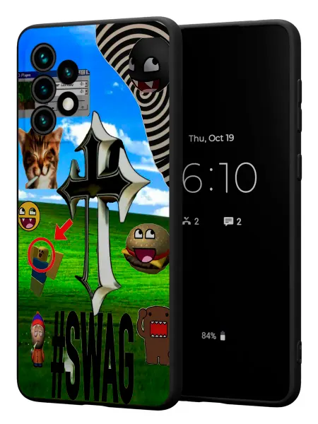 PBl store Чехол на Samsung A73 5G с принтом Крест Swag