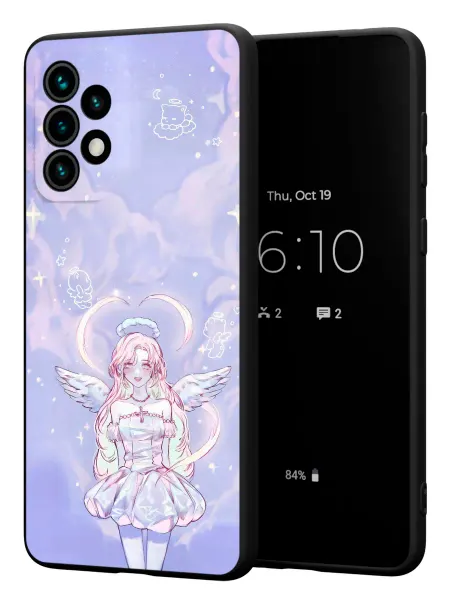 PBl store Чехол на Samsung A73 5G с принтом Ангелы Y2K