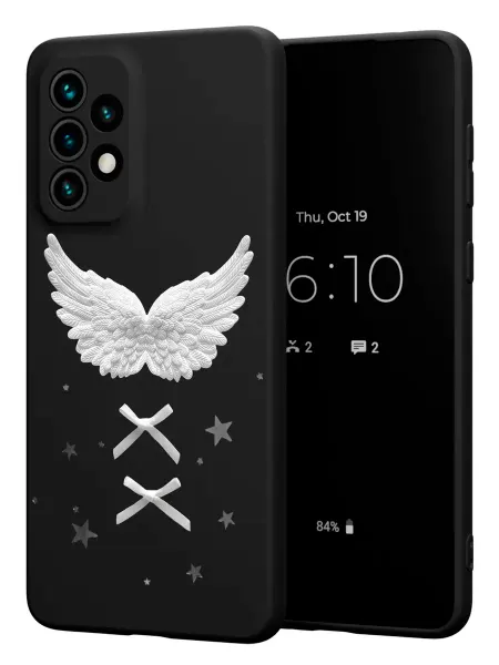 PBl store Чехол на Samsung A73 5G с принтом Крылья y2k