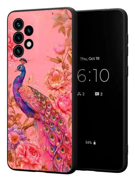 PBl store Чехол на Samsung A73 5G с принтом Павлин