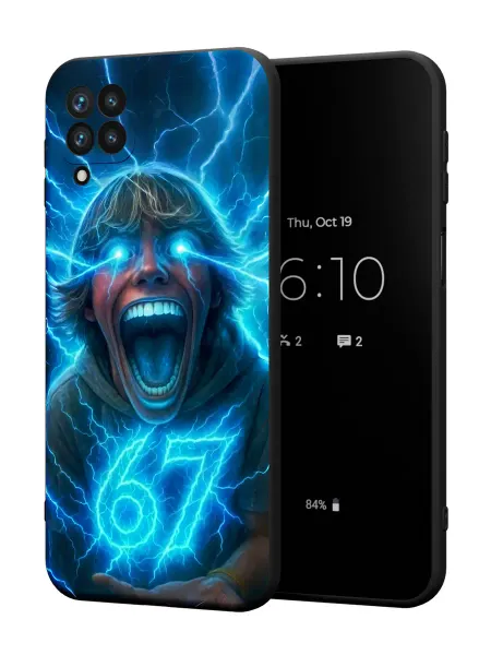 PBl store Чехол на Samsung A12 с принтом 67 сикс севен