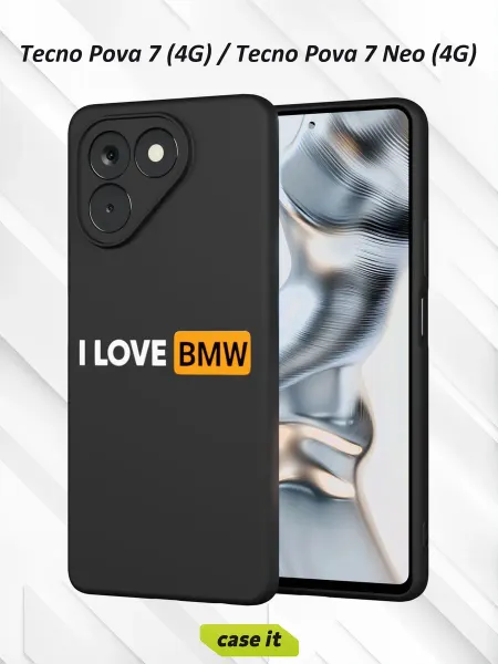 Case it Чехол на Tecno Pova 7 Neo с принтом I love BMW