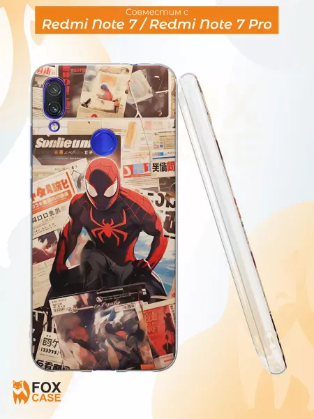 Fox Case Чехол на Xiaomi Redmi Note 7 с принтом Человек-Паук