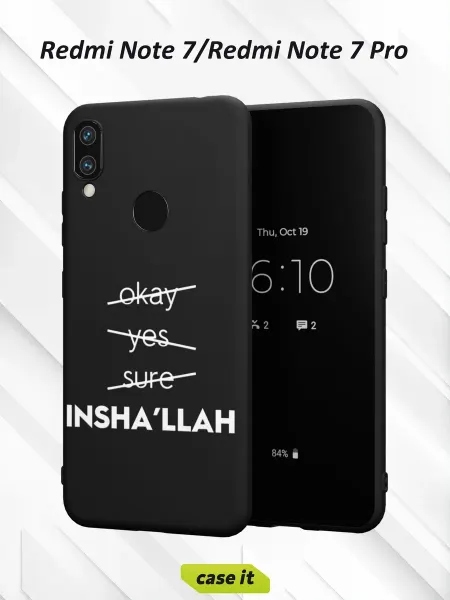 Case it Чехол на Redmi Note 7с принтом Inshallah