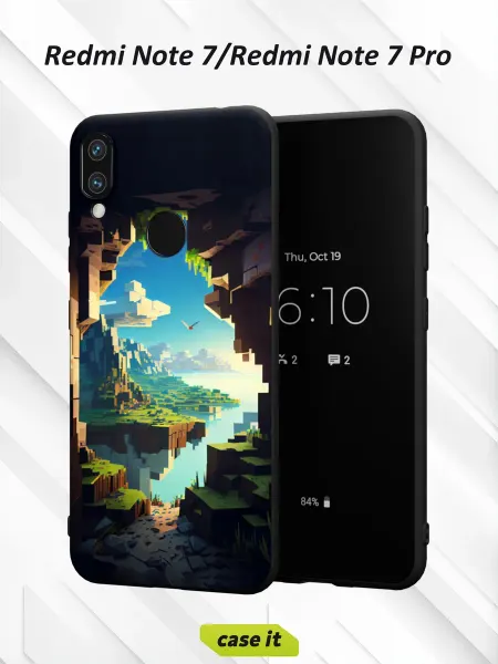 Case it Чехол на Redmi Note 7с принтом Minecraft