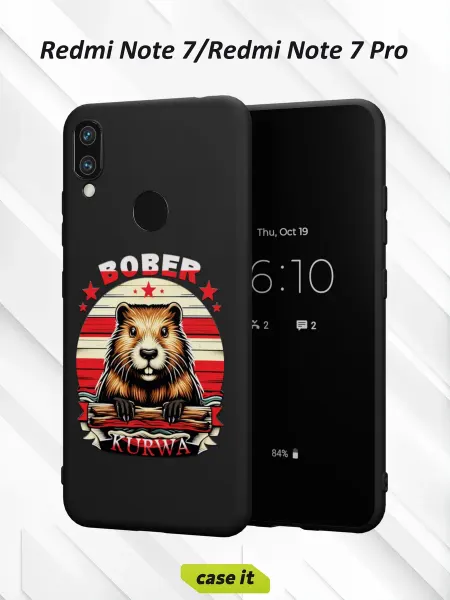 Case it Чехол на Redmi Note 7с принтом Бобер