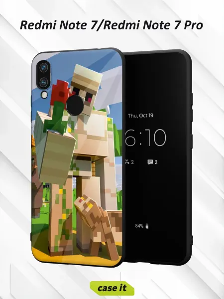 Case it Чехол на Redmi Note 7с принтом Железный голем