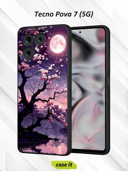 Case it Чехол на Tecno Pova 7с принтом китайская слива