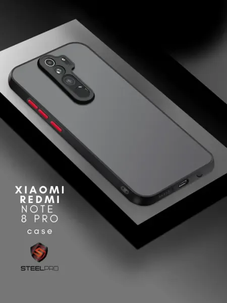 SteelPro Чехол на Xiaomi Redmi Note 8 Pro Матовый с защитой камеры