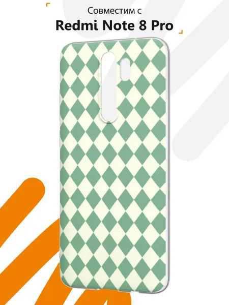 Мобилиус Чехол на Redmi Note 8 Pro с принтом Ромбы