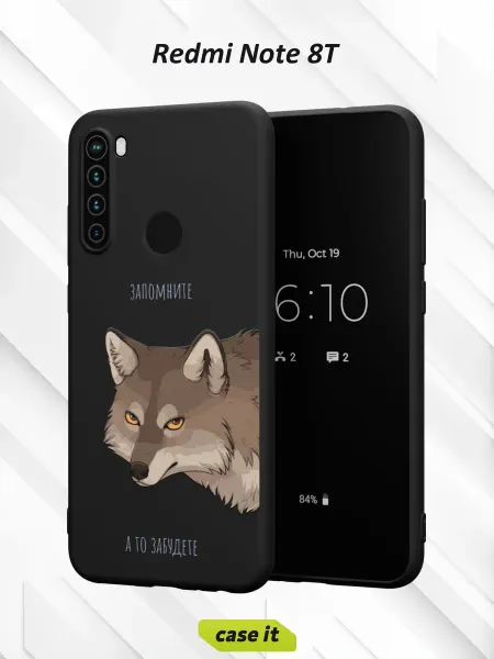 Case it Чехол на Redmi Note 8Tс принтом Волк