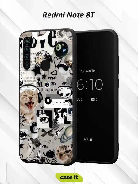 Case it Чехол на Redmi Note 8Tс принтом Котик