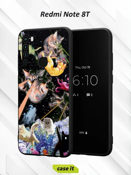 Case it Чехол на Redmi Note 8Tс принтом Космические коты
