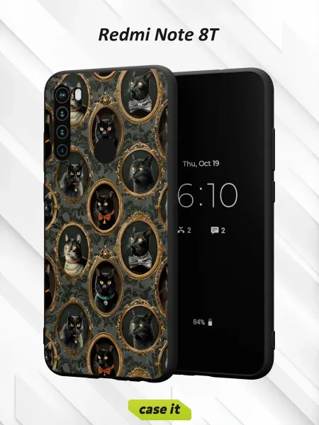 Case it Чехол на Redmi Note 8Tс принтом Портреты кошек