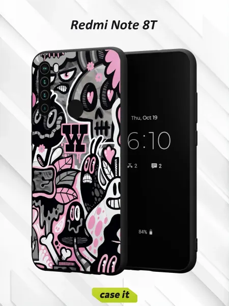 Case it Чехол на Redmi Note 8Tс принтом Рожицы
