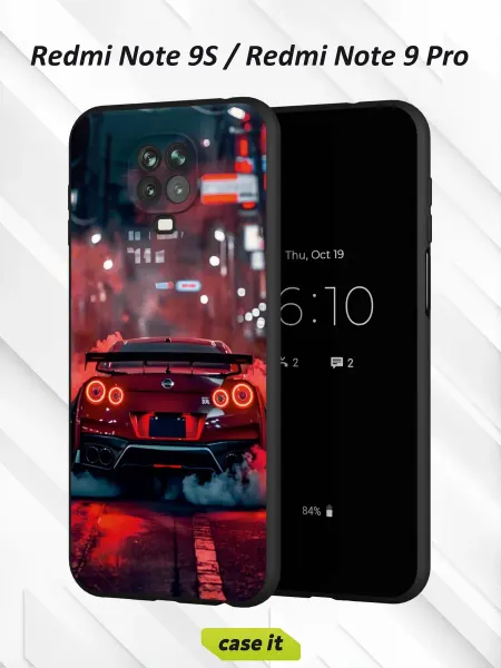 Case it Чехол на Redmi Note 9S и 9 Proс принтом Nissan GT-R