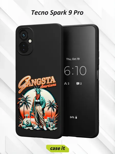 Case it Чехол на Tecno Spark 9 Proс принтом American gangster