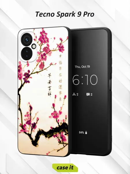 Case it Чехол на Tecno Spark 9 Proс принтом китайская живопись