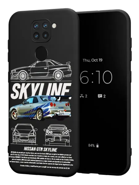 PBl store Чехол на Xiaomi Redmi Note 9 с принтом Nissan GT-R