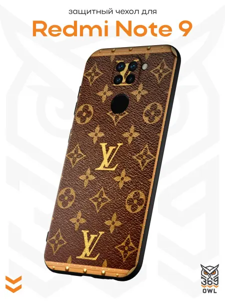 OWL369 Чехол на Xiaomi Redmi Note 9 с принтом в стиле Louis Vuitton