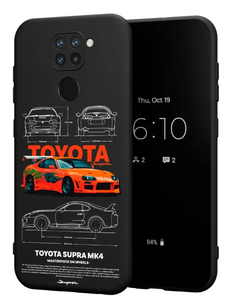 PBl store Чехол на Xiaomi Redmi Note 9 с принтом Toyota