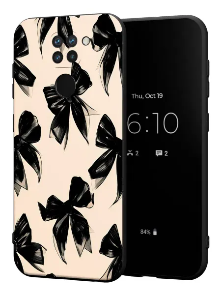 PBl store Чехол на Xiaomi Redmi Note 9 с принтом Бантики