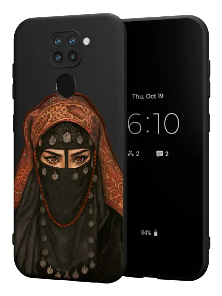 PBl store Чехол на Xiaomi Redmi Note 9 с принтом Покрытая девушка