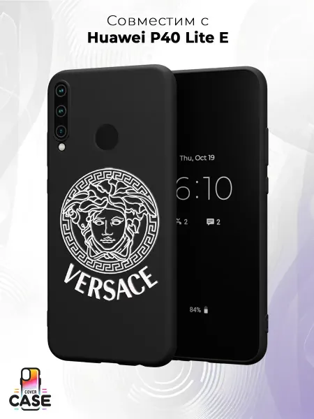 Cover Case Чехол на Huawei P40 lite E и Honor 9C с принтом Versace